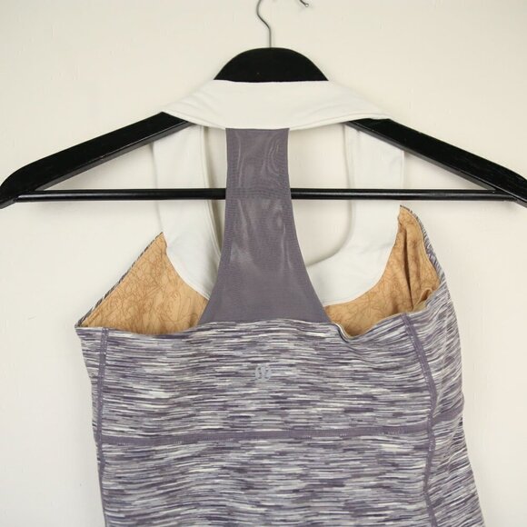 Lululemon Athletica Scoop Neck Grey Athleisure Tank Top Size 4 - Picture 4 of 4